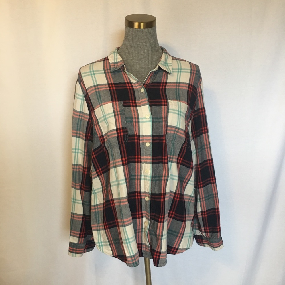 Old Navy Plaid Flannel Button Down Shirt